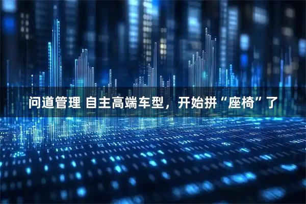 问道管理 自主高端车型，开始拼“座椅”了